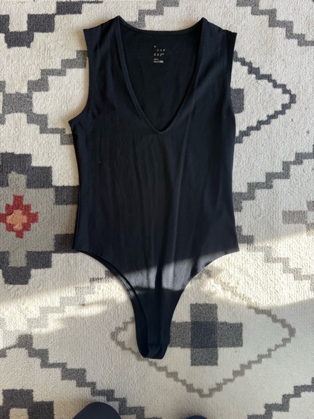 a new day Black V-Neck Sleeveless Bodysuit